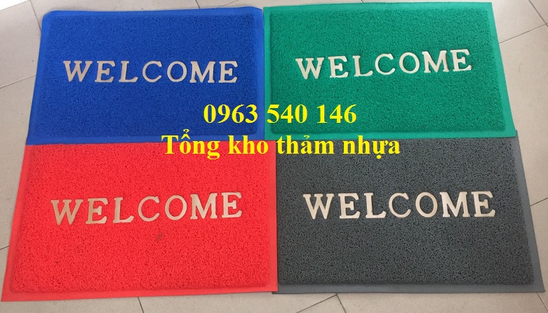Màu sắc đa dạng của tấm thảm chùi chân  nhựa welcom giúp cho khách hàng có nhiều lựa chọn.
