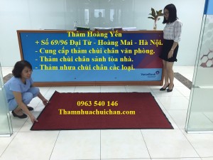 Thảm chùi chân sợi len đế cao su tại Hà Nội.