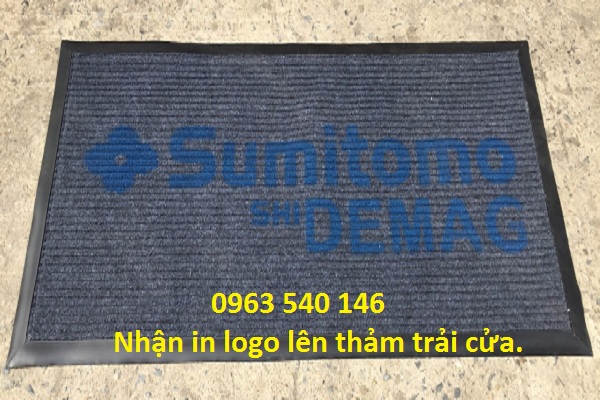 Nhận thiết kế – in logo thương hiệu,tên công ty lên tấm thảm lau chân.